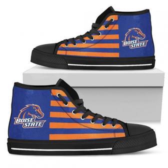 American Flag Boise State Broncos High Top Shoes | Favorety AU