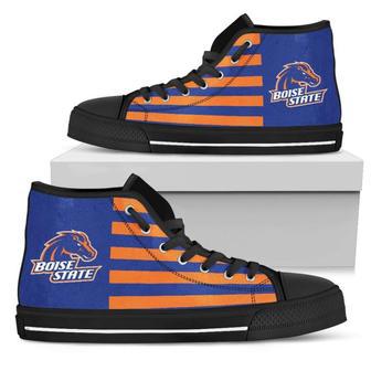 American Flag Boise State Broncos High Top Shoes | Favorety DE