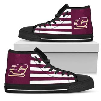 American Flag Central Michigan Chippewas High Top Shoes - Monsterry DE