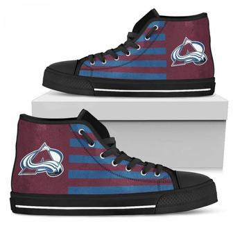 American Flag Colorado Avalanche High Top Shoes | Favorety UK