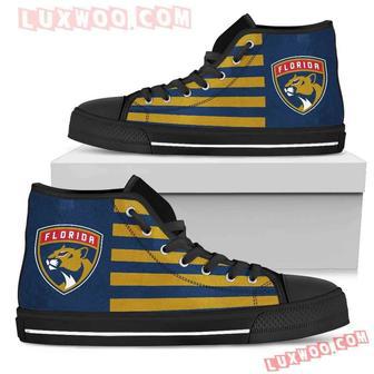 American Flag Florida Panthers High Top Shoes Sport Sneakers | Favorety UK