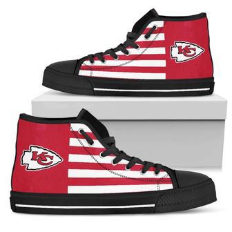 American Flag Kansas City Chiefs High Top Shoes | Favorety DE