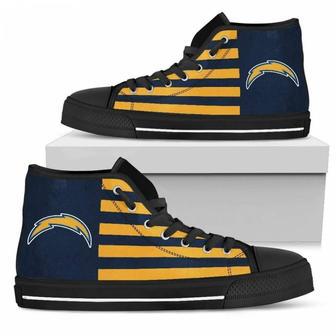 American Flag Los Angeles Chargers High Top Shoes | Favorety AU