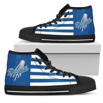 American Flag Los Angeles Dodgers High Top Shoes | Favorety UK