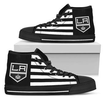 American Flag Los Angeles Kings High Top Shoes | Favorety