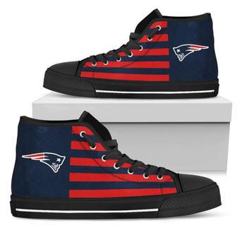 American Flag New England Patriots High Top Shoes | Favorety CA