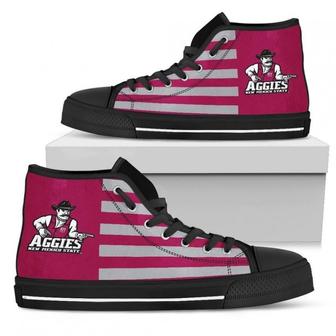 American Flag New Mexico State Aggies High Top Shoes - Monsterry CA