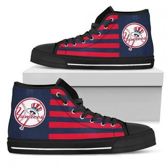 American Flag New York Yankees High Top Shoes | Favorety CA