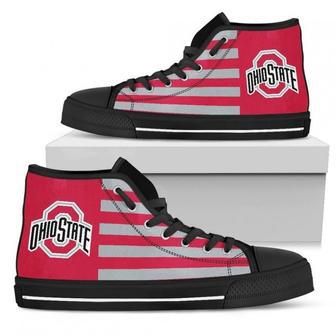 American Flag Ohio State Buckeyes High Top Shoes | Favorety UK