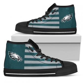 American Flag Philadelphia Eagles High Top Shoes | Favorety DE