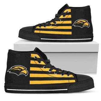 American Flag Southern Miss Golden Eagles High Top Shoes - Monsterry UK