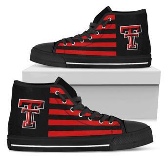 American Flag Texas Tech Red Raiders High Top Shoes | Favorety DE