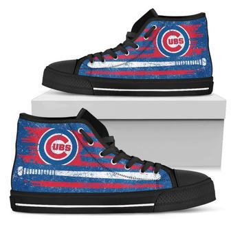 American Flag Vintage Baseball Chicago Cubs High Top Shoes | Favorety DE