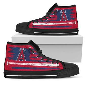 American Flag Vintage Baseball Los Angeles Angels High Top Shoes | Favorety AU