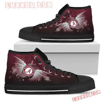 Angel Wings Alabama Crimson Tide High Top Shoes Sport Sneakers | Favorety