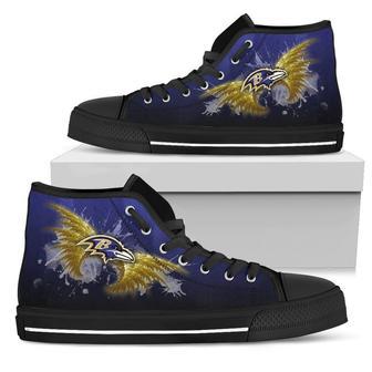 Angel Wings Baltimore Ravens High Top Shoes - | Favorety CA