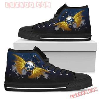 Angel Wings Buffalo Sabres High Top Shoes Sport Sneakers | Favorety UK