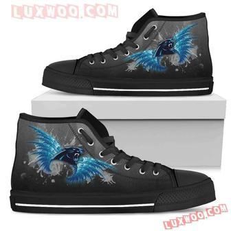 Angel Wings Carolina Panthers High Top Shoes Sport Sneakers | Favorety DE