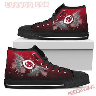 Angel Wings Cincinnati Reds High Top Shoes Sport Sneakers | Favorety