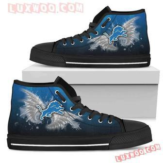 Angel Wings Detroit Lions High Top Shoes Sport Sneakers | Favorety AU