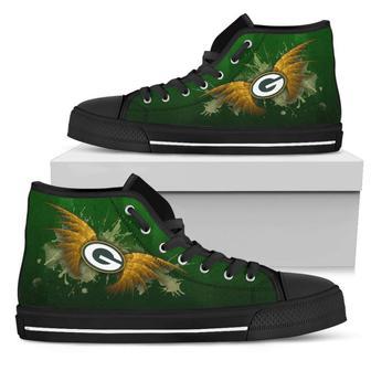 Angel Wings Green Bay Packers High Top Shoes | Favorety AU