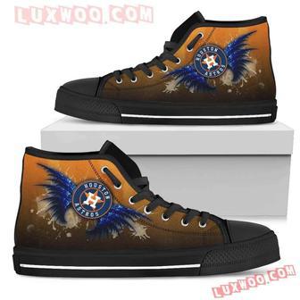 Angel Wings Houston Astros High Top Shoes Sport Sneakers | Favorety