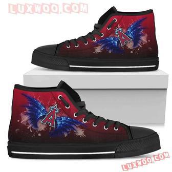 Angel Wings Los Angeles Angels High Top Shoes Sport Sneakers | Favorety CA