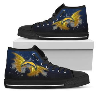 Angel Wings Los Angeles Chargers High Top Shoes | Favorety