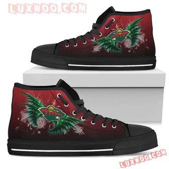 Angel Wings Minnesota Wild High Top Shoes Sport Sneakers | Favorety AU