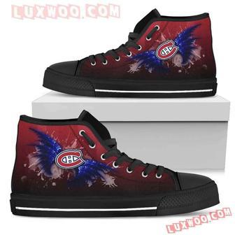 Angel Wings Montreal Canadiens High Top Shoes Sport Sneakers | Favorety CA