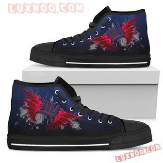 Angel Wings New York Giants High Top Shoes Sport Sneakers | Favorety CA