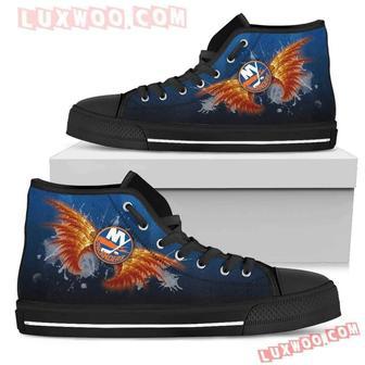 Angel Wings New York Islanders High Top Shoes Sport Sneakers | Favorety AU