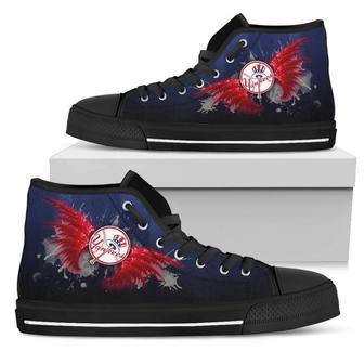 Angel Wings New York Yankees High Top Shoes | Favorety CA