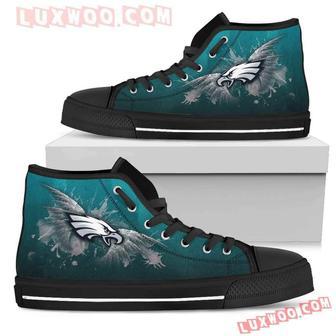 Angel Wings Philadelphia Eagles High Top Shoes Sport Sneakers | Favorety DE