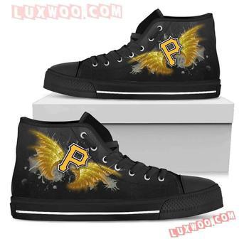 Angel Wings Pittsburgh Pirates High Top Shoes Sport Sneakers | Favorety UK