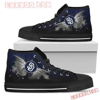 Angel Wings San Diego Padres High Top Shoes Sport Sneakers | Favorety CA