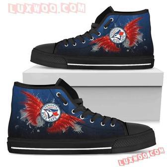 Angel Wings Toronto Blue Jays High Top Shoes Sport Sneakers | Favorety AU