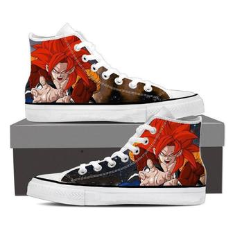 Anime Super Saiyan Anime For Lovers Gift For Fan Custom Canvas High Top Shoes - Monsterry DE