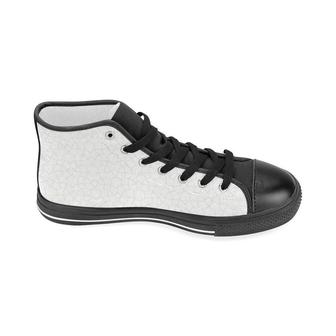 Arabic White Pattern Women'S High Top Shoes Black - Monsterry