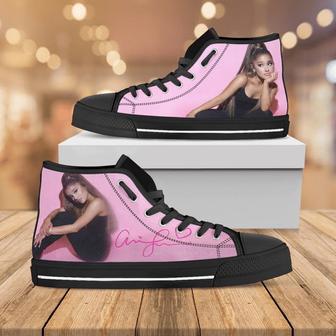 Ariana Grande Signature Design Art For Fan Sneakers Black High Top Shoes For Men And Women | Favorety UK