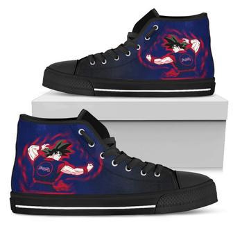 Atlanta Braves Son Goku Saiyan Power High Top Shoes | Favorety