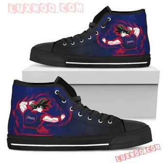 Atlanta Braves Son Goku Saiyan Power High Top Shoes Sport Sneakers | Favorety AU