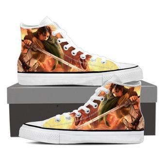 Attack On Titan Levi For Lovers Gift For Fan Custom Canvas High Top Shoes | Favorety