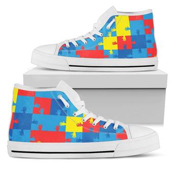 Autism Awareness Design Themed Print Women High Top Shoes - Monsterry AU