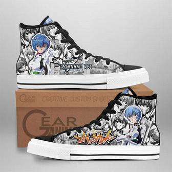 Ayanami Rei High Top Shoes Custom Manga Anime Neon Genesis Evangelion Sneakers | Favorety UK