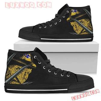 Baltimore Ravens Nightmare Freddy Colorful High Top Shoes Sport Sneakers | Favorety CA