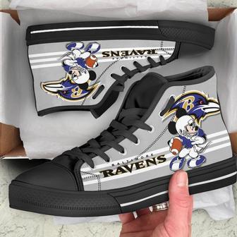 Baltimore Ravens Sneakers High Top Shoes Fan Gift | Favorety