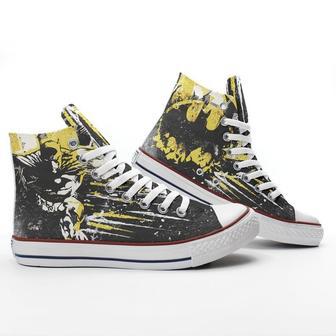 Batman Custom Sneakers Superhero Dc Comics Hand Painted Shoes White High Top Shoes | Favorety