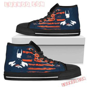 Batman Style Big Denver Broncos High Top Shoes Sport Sneakers | Favorety CA