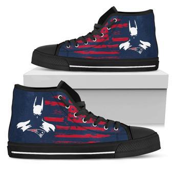 Batman Style Big New England Patriots High Top Shoes | Favorety AU